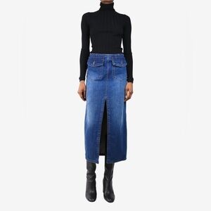 Chloe Denim Midi Skirt Night blue